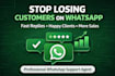 be your whatsapp customer support agent and handle client messages