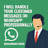 be your whatsapp customer support agent and handle client messages
