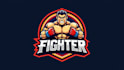 make eye catching fighter mascot logo with unlimited revision