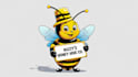 design the bee mascot logo within new concepts