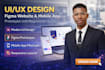 do UI UX design, figma website and mobile app prototypes with responsive layouts