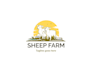create attractive and imagination sheep farm logo design