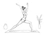draw exercise, workout, yoga, medical illustration
