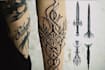 create lettering, script, calligraphy tattoo designs