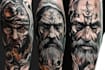 create sleeve tattoo design in geometric style