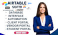 airtable, airtable interface, automation,airtable database,softr web app expert