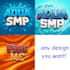 create minecraft server and smp logo, banners, icons