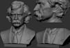 realistic 3d bust model 3d head face model 3d portrait 3d bust head for printing