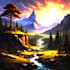 draw a concept natural landscape and background illustration