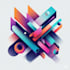 create abstract geometric digital art