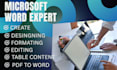 type, format, and edit your documents in ms word or excel