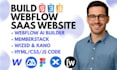 build webflow saas website ai buider memberstack wized xano html css js code