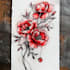 draw a custom watercolor flower tattoo design
