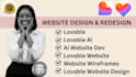 design lovable UX prototypes wireframes and product ui mockups