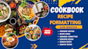 design cookbook recipe formatting, recipe design cookbook writer kdp formatting