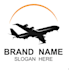 create airplane logo with text with any file