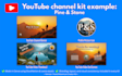 design a youtube banner, thumbnail, and end screen