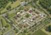 drawin 2d site plan, 3d landscape rendering, farm art