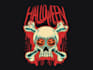 create a modern awesome halloween logo design