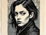create a portrait print linocut