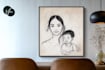 make scribble art, abstract line portrait