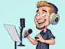 do cartoon caricature podcast cover art