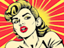 draw pop art in retro comic style