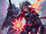 design cyberpunk and fantasy character splash art