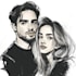 draw couple portrait illustration