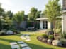 do backyard landscape design, pool realistic landscape