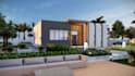 do modern house design and 3d rendering architecture
