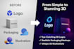create stunning 3d logo, packaging, label and branding design