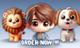 create cute chibi 3d character modeling