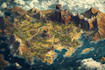 illustrate medieval fantasy and sci fi maps