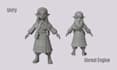 create 3d game character, 3d sculpting for games and low poly model