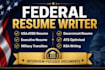 write executive federal military government resume and ksa response for usajobs