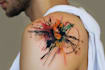 custom a watercolor tattoo design