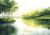 draw a watercolor landscape illustration