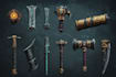 design unique weapons illustrations