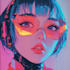 do a cyberpunk anime art