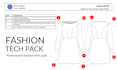 design a professional fashion tech pack
