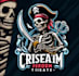 do custom skeleton pirate logo with illustration design