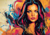 create a vector portrait and illustration