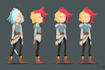 design a 2d cartoon character