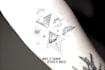 make line art, monoline geometric, minimalist tattoo design