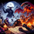 create warcraft fantasy dungeons and dragons illustrations