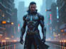 design cyberpunk and fantasy character splash art