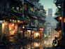 making a cyberpunk futuristic city art