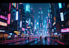 do cyberpunk futuristic city art