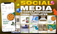 design instagram, facebook post and social media ad creative